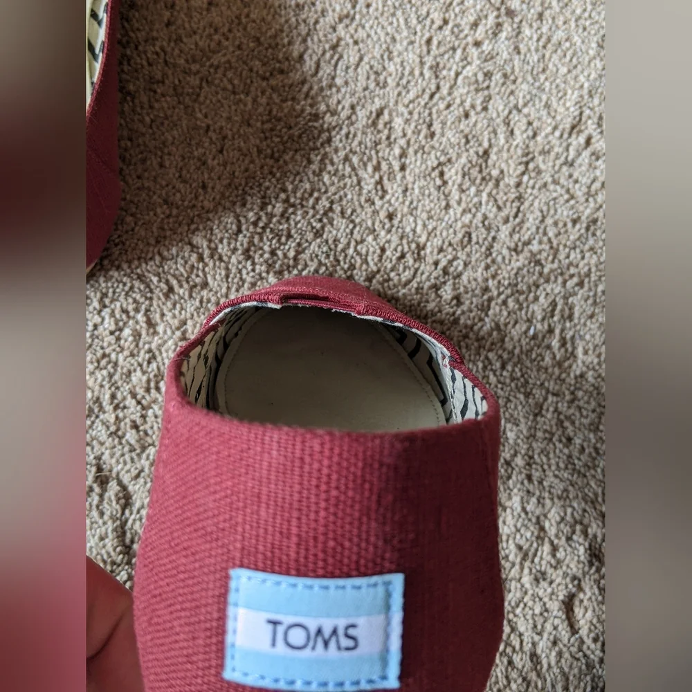 TOMS Women's Alpargata Recycled Cotton Canvas Loafer Flat, size 11 womens - Picture 5 of 7